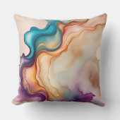 抽象芸術インキ流出 クッション (正面)