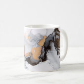 抽象芸術インクとアクリルの背景2018年のトレンド。L コーヒーマグカップ (正面右)