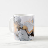 抽象芸術インクとアクリルの背景2018年のトレンド。L コーヒーマグカップ (正面左)