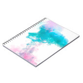 抽象芸術インクの水色 ノートブック (左側)