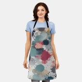 抽象芸術インクの飛沫や汚れ芸術的模様 エプロン (着用した状態)