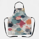 抽象芸術インクの飛沫や汚れ芸術的模様 エプロン (正面)
