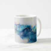 抽象芸術インクアート背景 コーヒーマグカップ (正面右)