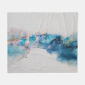 抽象芸術インクアート背景 フリースブランケット (正面(横))