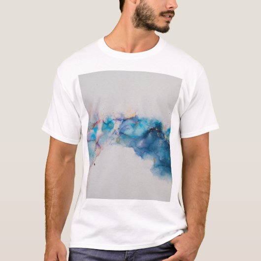 抽象芸術インクアート背景 Tシャツ (正面)