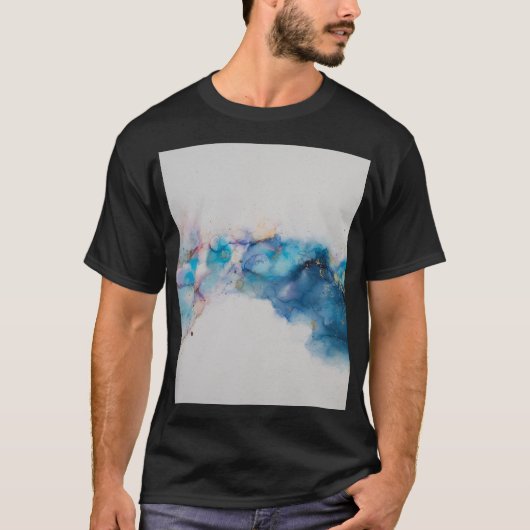 抽象芸術インクアート背景 Tシャツ (正面)