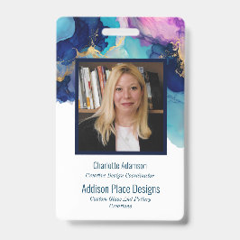 抽象芸術インクイメージ従業員セキュリティバッジ バッジ