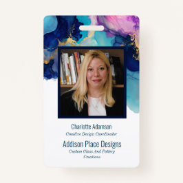 抽象芸術インクイメージ従業員セキュリティバッジ バッジ