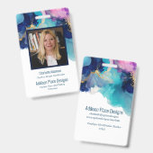 抽象芸術インクイメージ従業員セキュリティバッジ バッジ (Front & Back)