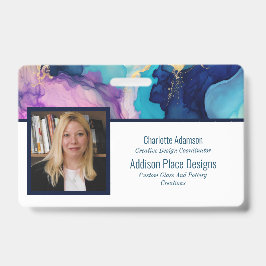 抽象芸術インクイメージ従業員セキュリティバッジ バッジ