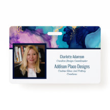 抽象芸術インクイメージ従業員セキュリティバッジ