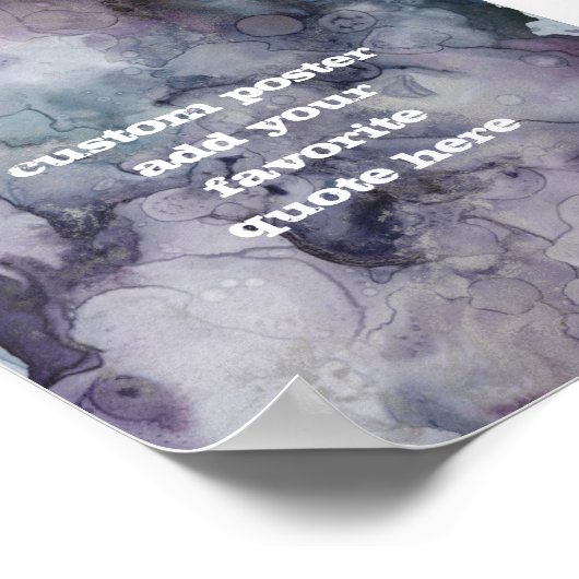 抽象芸術インクカスタムデザインの追加引用文 ポスター (角)