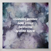 抽象芸術インクカスタムデザインの追加引用文 ポスター (正面)