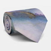 抽象芸術インクシメリーパープルティール(緑がかった色)金ゴールド ネクタイ (ロール)