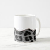 抽象芸術インクシルバーネイビーグリッター コーヒーマグカップ (正面右)