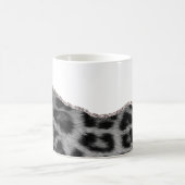 抽象芸術インクシルバーネイビーグリッター コーヒーマグカップ (中央)