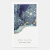 抽象芸術インクシルバーネイビーブルーグリッター (正面)