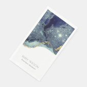 抽象芸術インクシルバーネイビーブルーグリッター (コーナー)