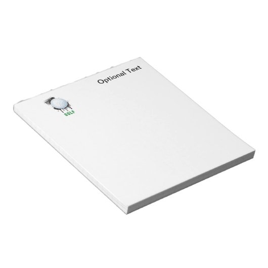 抽象芸術インクスポッチ付きゴルフボール及び文字 ノートパッド (アングル)