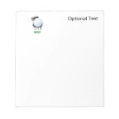 抽象芸術インクスポッチ付きゴルフボール及び文字 ノートパッド (正面)