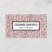 抽象芸術インクドット上のピンクの名刺デザイン 名刺 (正面)