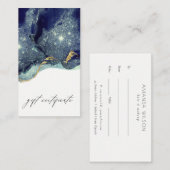 抽象芸術インクネイビーグリッターギフト券 名刺 (正面/裏面)