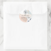 抽象芸術インクパステルカラー石鹸バーラベル ラウンドシール (バッグ)