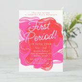 抽象芸術インクピンクオレンジ期パーティー 招待状 (スタンド正面)