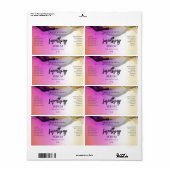 抽象芸術インクピンク金ゴールド顔及び美容液ラベル ラベル (フルシート)