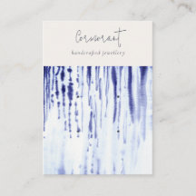 抽象芸術インクブルーライン2イヤリングスタッドホルダー