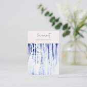 抽象芸術インクブルーライン2イヤリングスタッドホルダー 名刺 (スタンド正面)