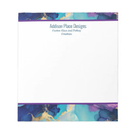 抽象芸術インクブルーラベンダー事業 ノートパッド