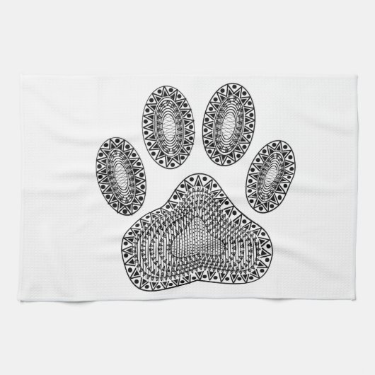 抽象芸術インクポープリント キッチンタオル (横)