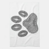 抽象芸術インクポープリント キッチンタオル (縦)