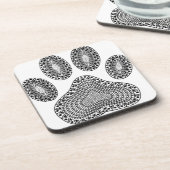 抽象芸術インクポープリント コースター (左側)