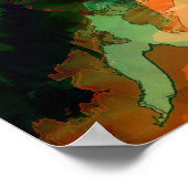 抽象芸術インクロパターン ポスター (角)