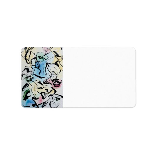 抽象芸術インク絵を描ハンドウォーター色およびインク ラベル (正面)