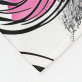 抽象芸術インク花びらパターン フリースブランケット (角)