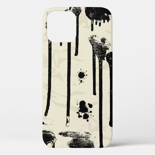 抽象芸術インク(ばちゃばちゃ)跳ねるシームレスパターン Case-Mate iPhoneケース (裏面)