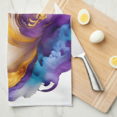 抽象芸術インク キッチンタオル (四つ折り)