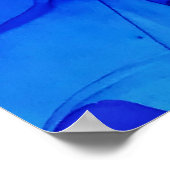 抽象芸術インジゴアメジストモダンインクアート ポスター (角)