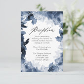 抽象芸術インジゴフローラ | ウェディングレセプションカード 出欠カード (スタンド正面)