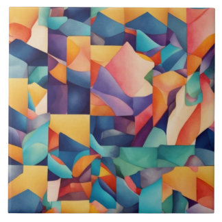 抽象芸術インスパイアのパターン タイル