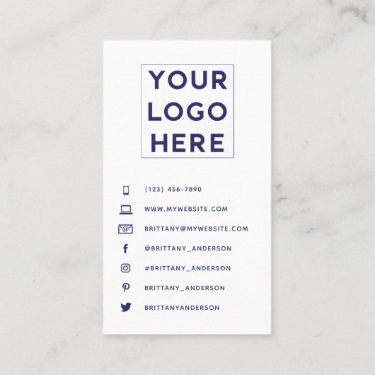 抽象芸術インディゴブルーカスタムアゲユニークート 名刺 (裏面)