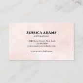 抽象芸術インディゴ水彩金ゴールドグリッター結婚ズ 名刺 (裏面)