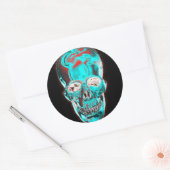 抽象芸術インディーゴスカル2 ラウンドシール (封筒)