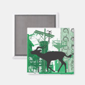 抽象芸術インパラ磁石 マグネット (正面/裏面)