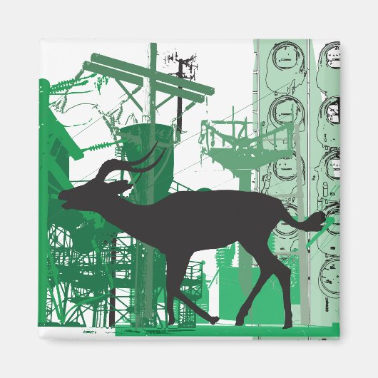 抽象芸術インパラ磁石 マグネット (正面)