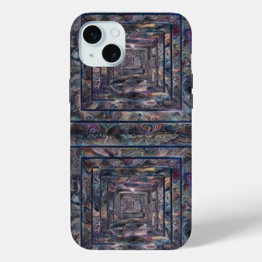 抽象芸術インフィニティパターンiPhone 15プラスケース Case-Mate iPhoneケース (裏面)