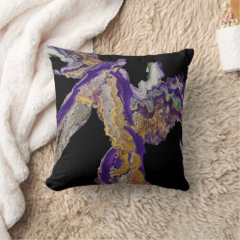 抽象芸術イン紫 – 流体アクリルデザインオン クッション